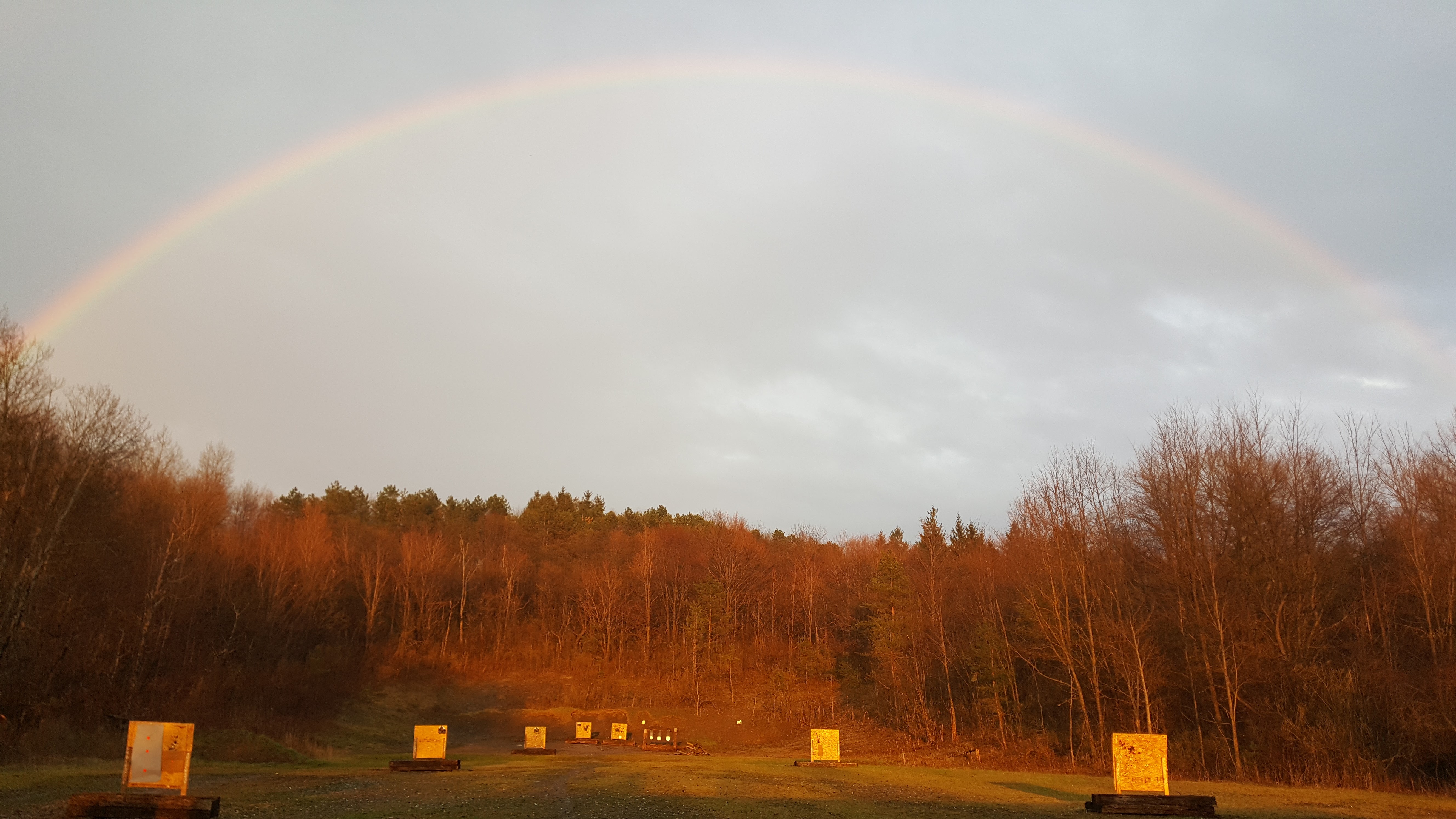 rainbow over range